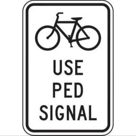 Accuform BICYCLE  PEDESTRIAN SIGN USE PED FRR708DP FRR708DP